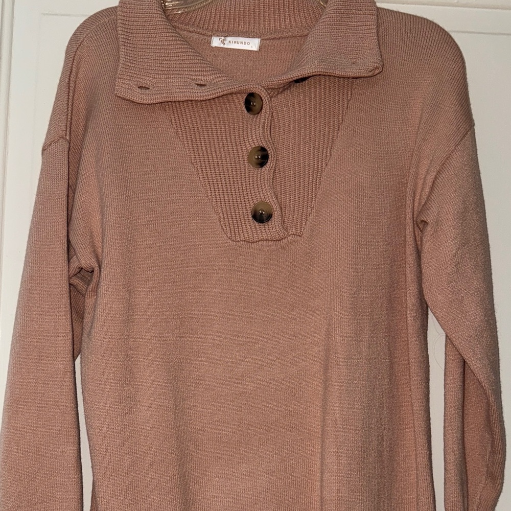 Chic Long Sleeve Tan Sweater Dress, Size Small, NWOT - Picture 2 of 4